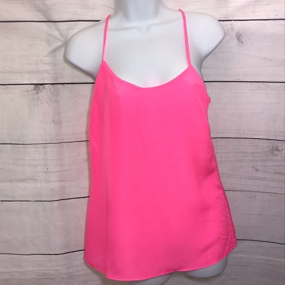 J. Crew Factory Racerback Cami Top-Neon Pink Sz 00